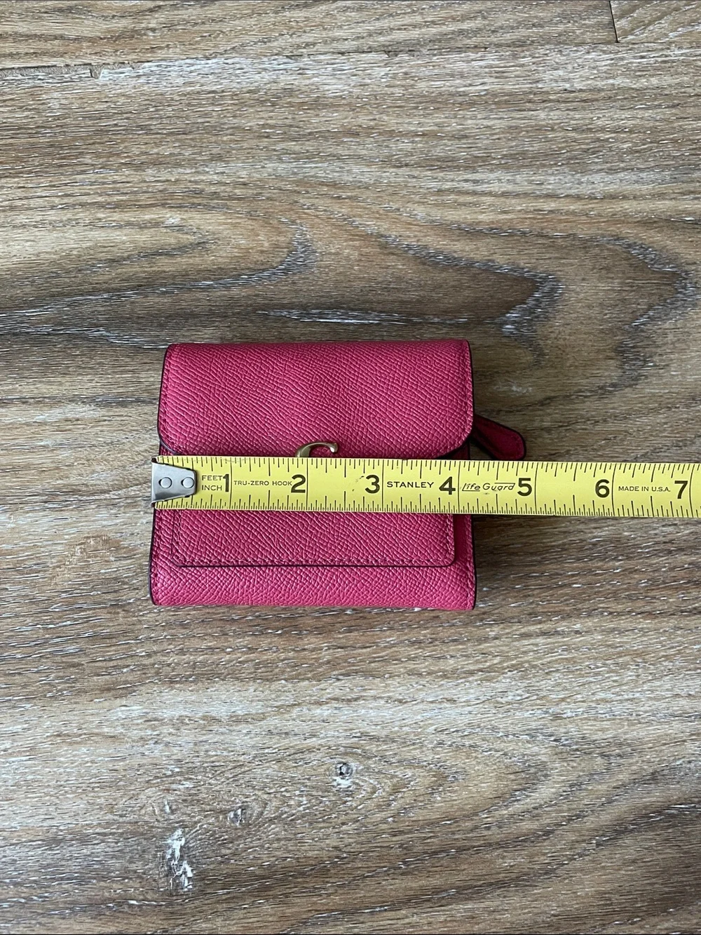 Coach Small Wyn Wallet in Watermelon / Brass